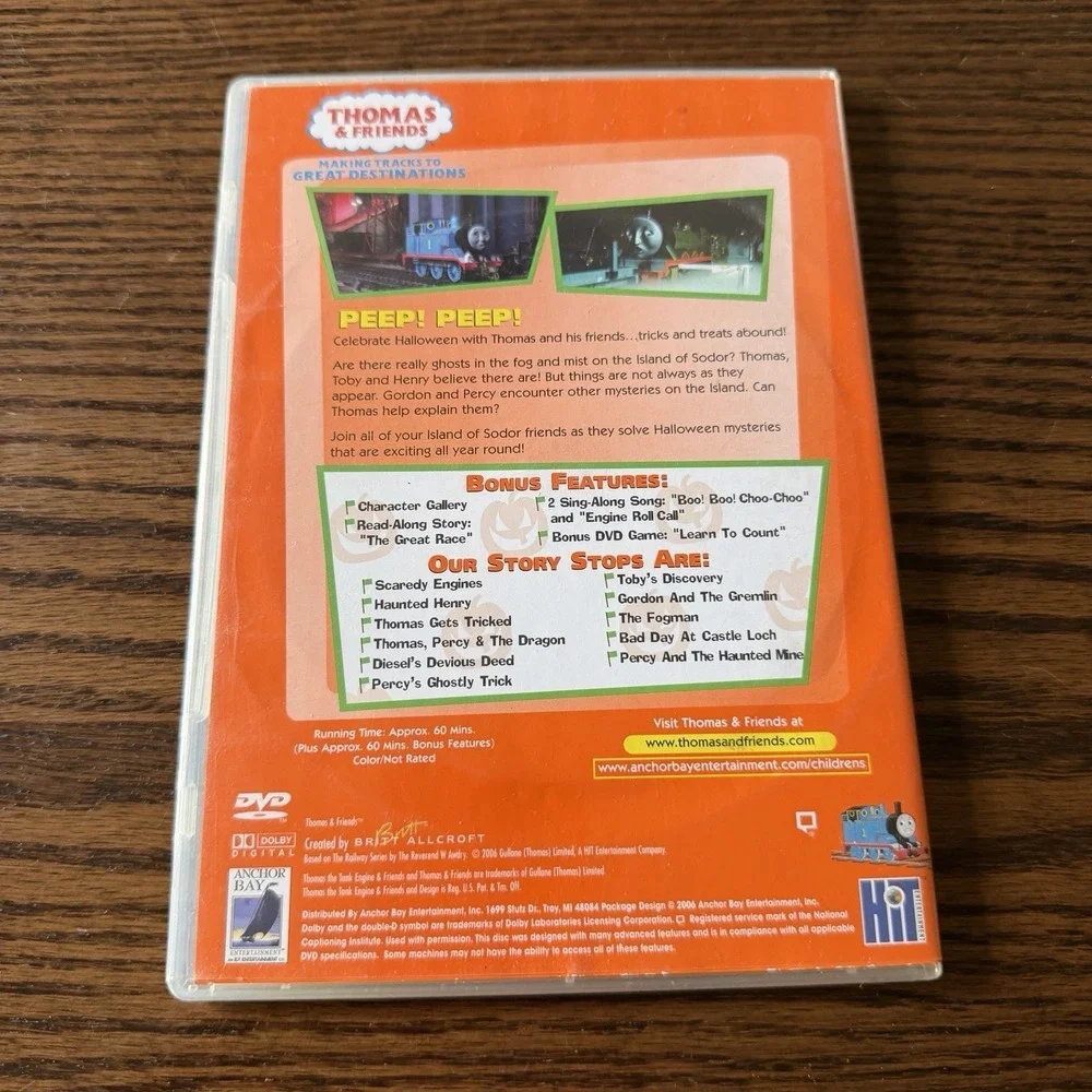 Thomas & Friends Thomas' Halloween Adventures (DVD, 2006) With Cover